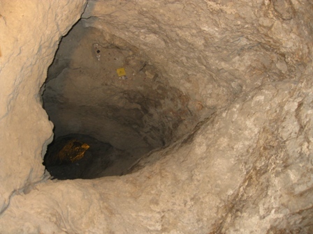 Photo of Warren's Shaft, once thought to be the tunnel David used to conquer Jerusalem.